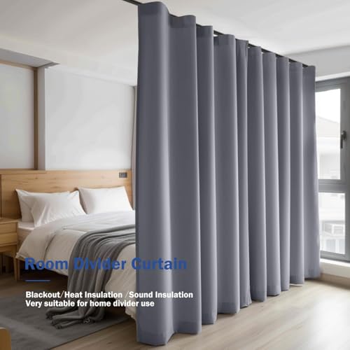 Room Divider Blackout Curtain Track Curtains Wall Dividers Panels Screen for Living Rooms Bedroom Office Privacy Partition Separation