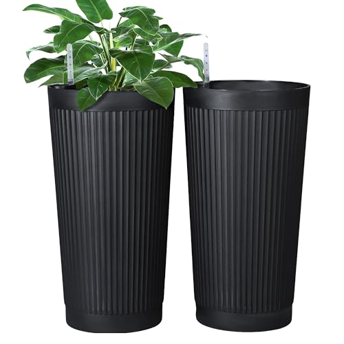Self Watering Tall Planters Set of 2 (2 Count)