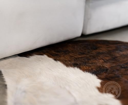 100% Genuine Brindle White Backbone Cowhide Rug