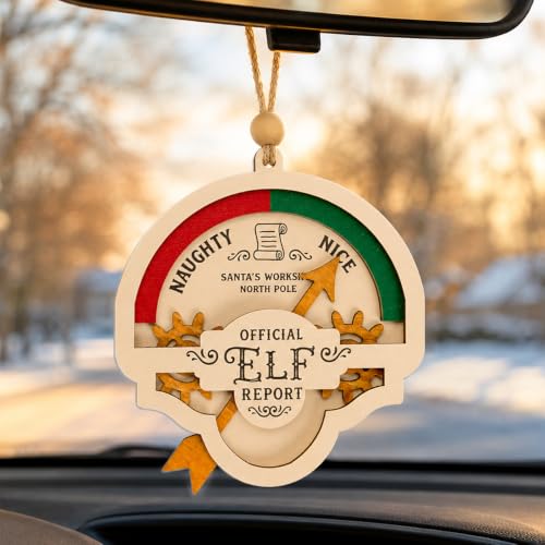 Funny Naughty or Nice Elf Meter Ornament