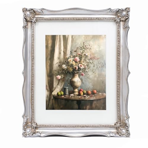 11x14 Vintage Picture Frame with Embossed Flower Design