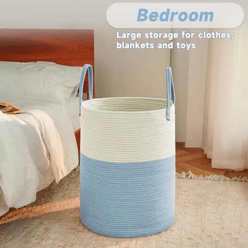 100L Cotton Rope Laundry Basket Hamper