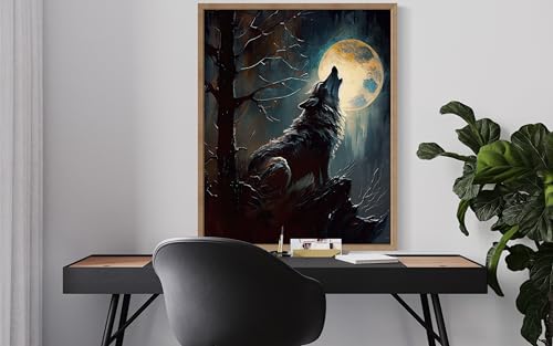 Wolf howling Poster Art Print