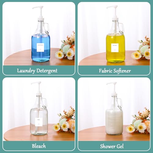Glass Laundry Detergent Dispenser with Pump