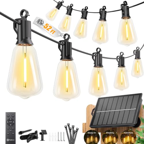 52FT Solar String Lights Outdoor Waterproof (52 Foot)
