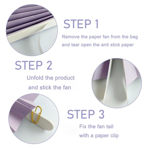 Purple Party Decorations DIY Purple Paper Fans Hanging Decoration 8in DIY
