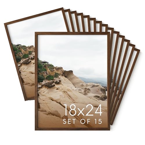 18x24 Walnut Oak Frame Set of 15