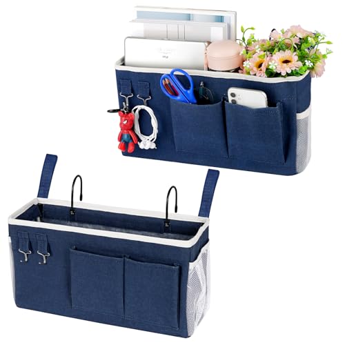 Bedside Caddy Bedside Storage Bag for Headboards (2 Count)