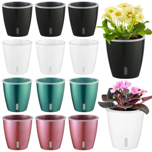 Self Watering Pots for Indoor Plants (12 Count)