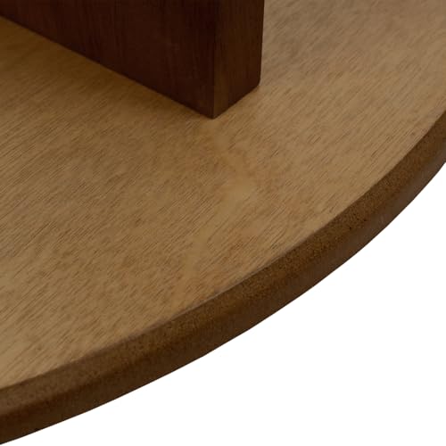 2 Tier Round Coffee Table Wood Nesting Side Table