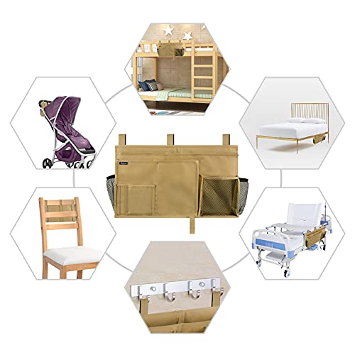 Bedside Caddy Hanging Bed Organizer Storage Bag Pocket for Bunk and Hospital Beds