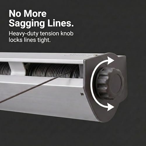 Steel and Aluminum 5‑Line Retractable Wall‑Mounted Dryer Slim Space‑Saving Laundry Rack