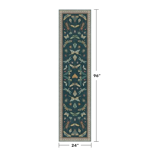 Teal Boho Runner Rug 2x8 (16 Sq Ft)