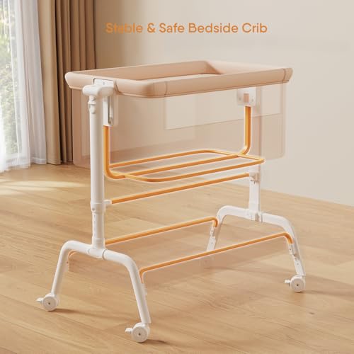 3-in-1 Baby Bassinet, Rocking Bassinet & Bedside Sleeper for Newborn Baby