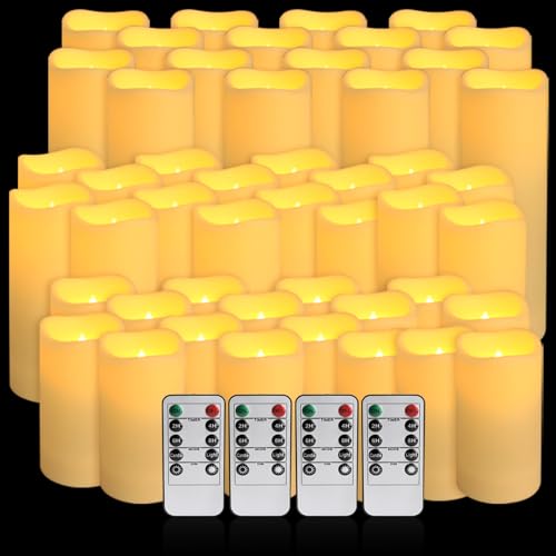 48 Pack LED Flameless Candles with Remote Control (48 Count)