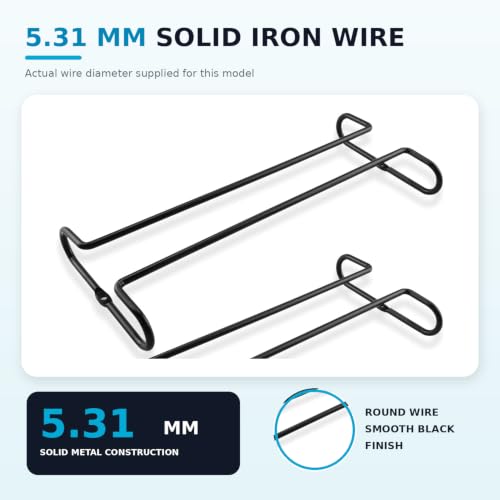 2 Pack 10.3 Inch Under Cabinet Hanging Wine Glass Racks (2 Count)