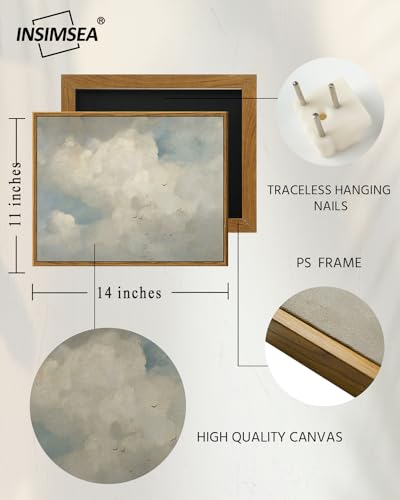 Framed Canvas Wall Art Vintage Decor