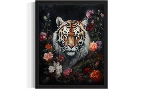Tiger and Flower Poster Art Print