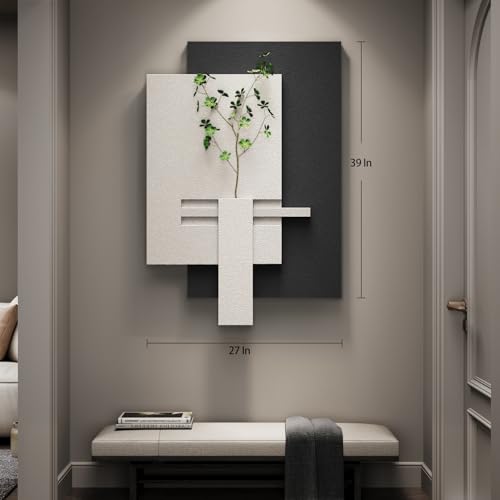 3D Black and White Abstract Wall Art
