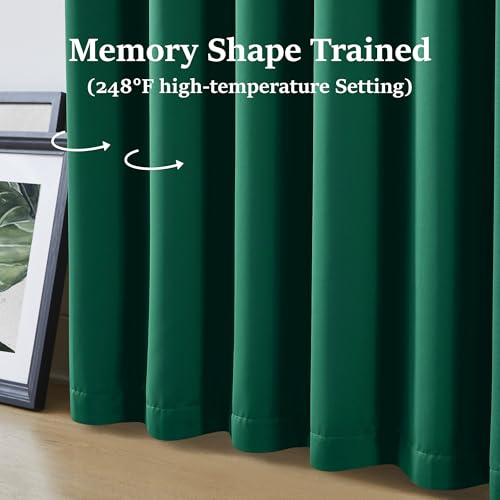 Dark Hunter Green Pleated Curtains 120 Inches Long 10 Feet Tall