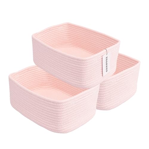 Small Woven Storage Baskets for Shelves (3 Count)
