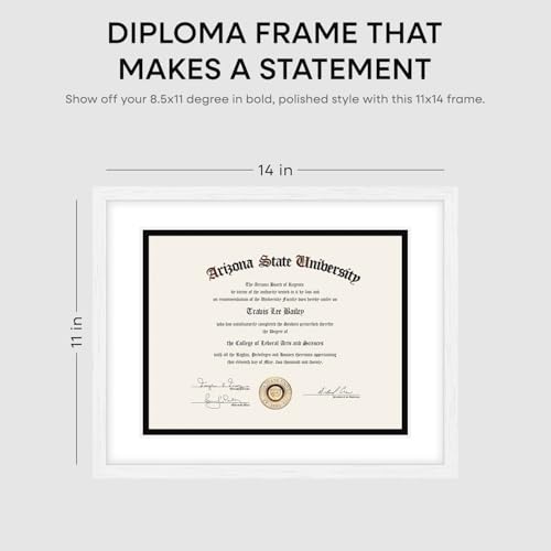 11x14 Black Oak Diploma Frame