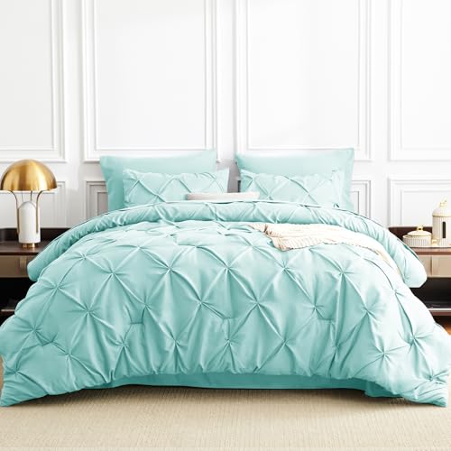 Oversized Queen Comforter Set Spa Blue