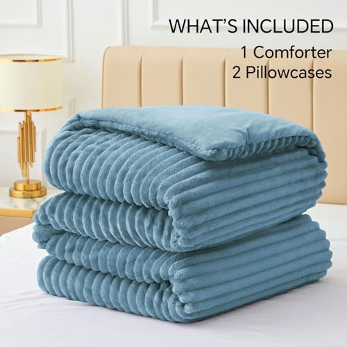 Fleece Oversized Queen Comforter Set