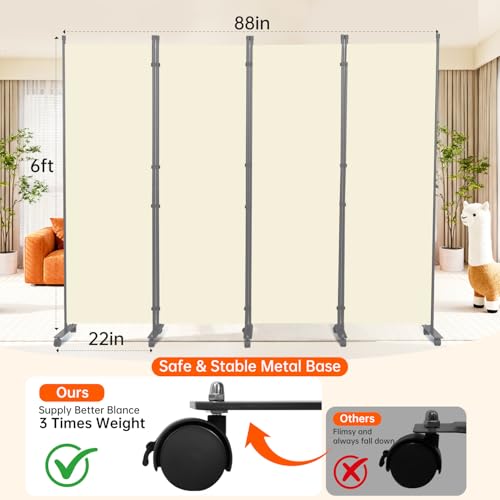 88" W 4 Panel Room Divider