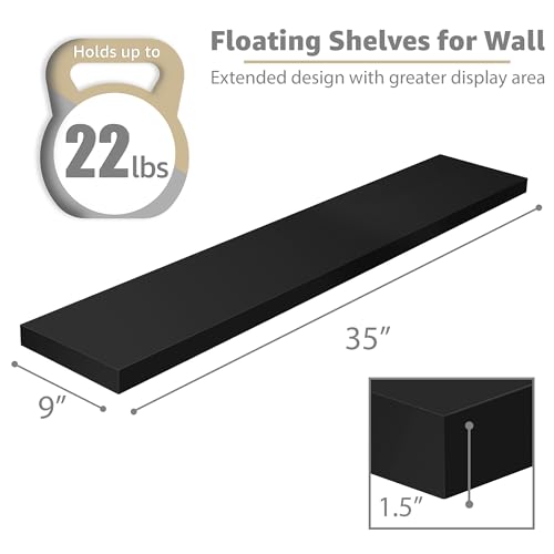 Floating Shelves for Wall Storage (3 Count)
