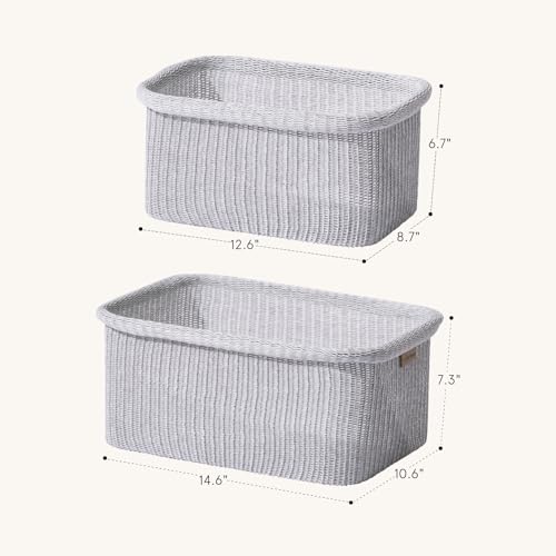 Blended Fabric Storage Baskets Set of 2 (2 Count)