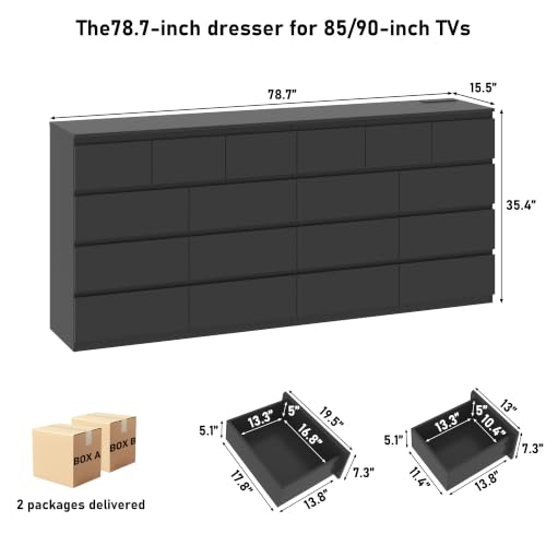 Black Malm Dresser for Bedroom