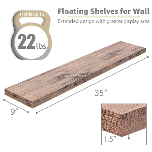 Floating Shelves for Wall Storage (3 Count)