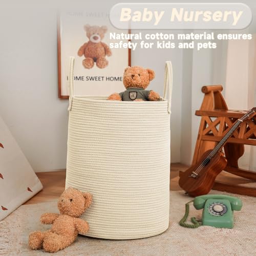 80L Cotton Rope Laundry Basket Hamper