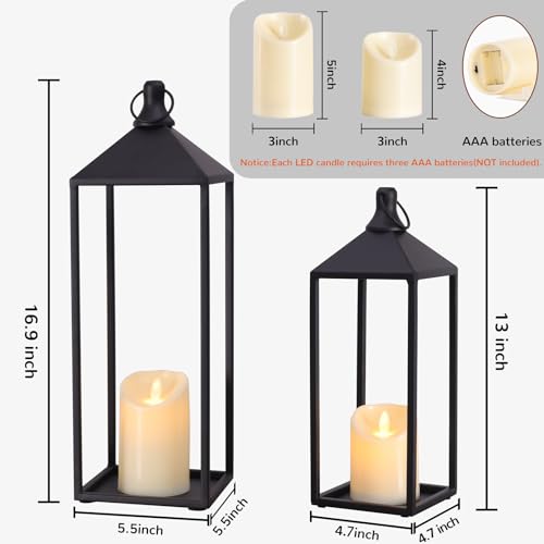 Lanterns Decorative Outdoor Indoor (2 Count)