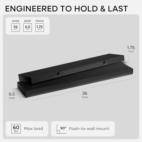 36 Inch Floating Shelves (4 Count)