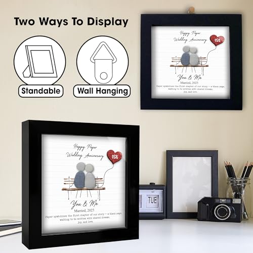 5.5" Couple Pebble Art Frame