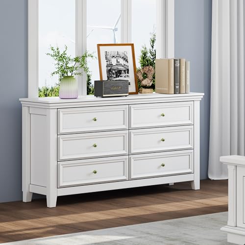White 6 Drawer Dresser