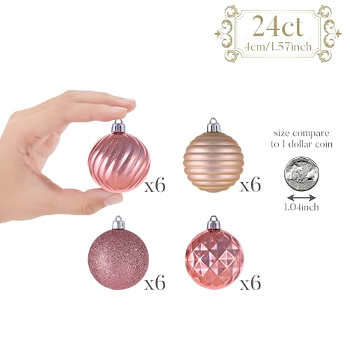 24ct Christmas Ornaments Tree Decorations Set 2.36 Inch (24 Count)