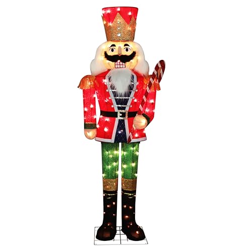 5FT Lighted Nutcracker with Candy Cane for Christmas Decoration