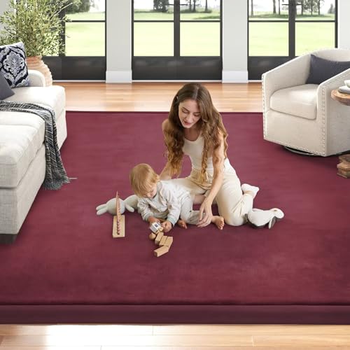 Baby Play Mat for Floor Nursery Muscle Area Rug Playroom Rug 59"x71" Elastic Foam 1.3" Thick Crawling Mat for Babies