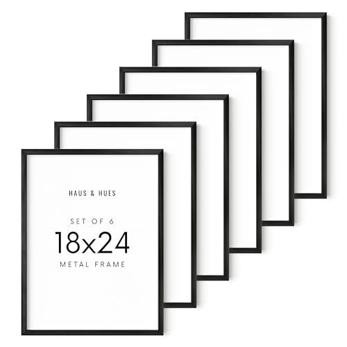 18x24 Black Metal Picture Frames (6 Count)