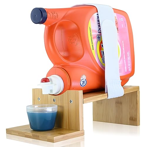 Liquid Laundry Detergent Holder Stand with Tray & Strap