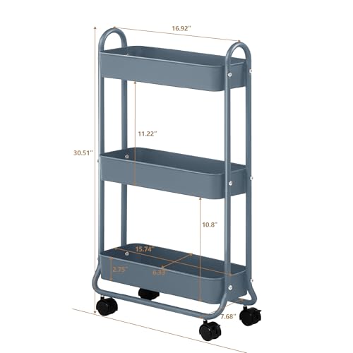 Slim Rolling Storage Cart