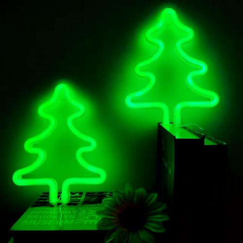 Christmas Tree Neon Light Signs for Bedroom Bedside Dorm Wall Decor