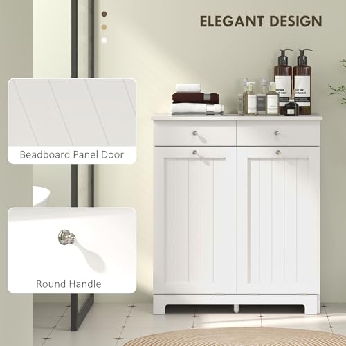 Laundry Cabinet with 2 Removable Baskets