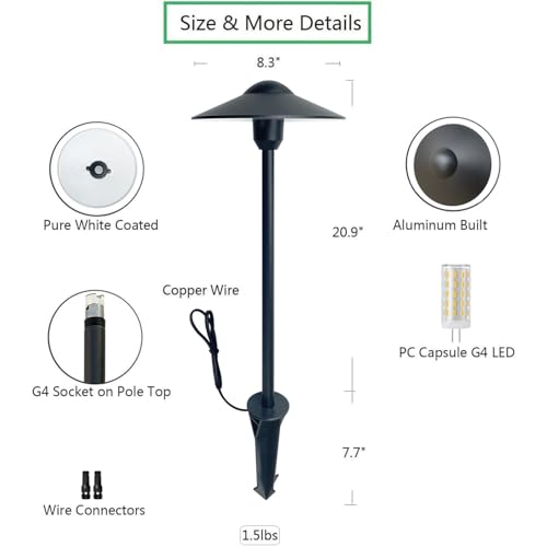 Cast Aluminum Low Voltage Landscape Path Area Spread Lighting (2 Count)