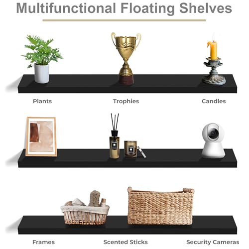 Floating Shelves for Wall Storage (3 Count)