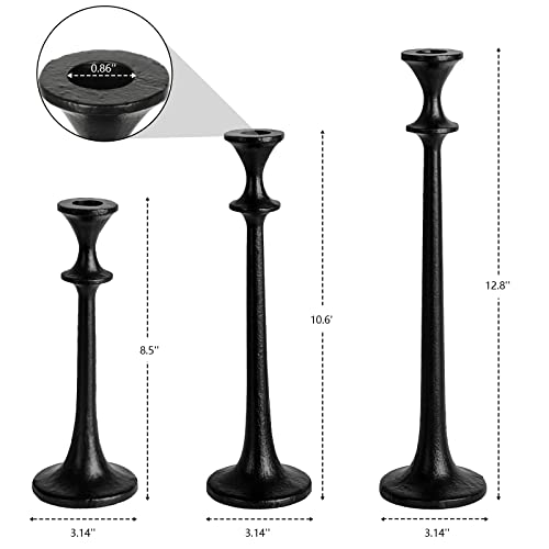 Black Iron Taper Candle Holder (3 Count)