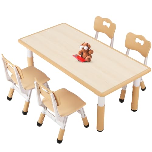 Kids Table and 4 Chairs Set for Ages 3